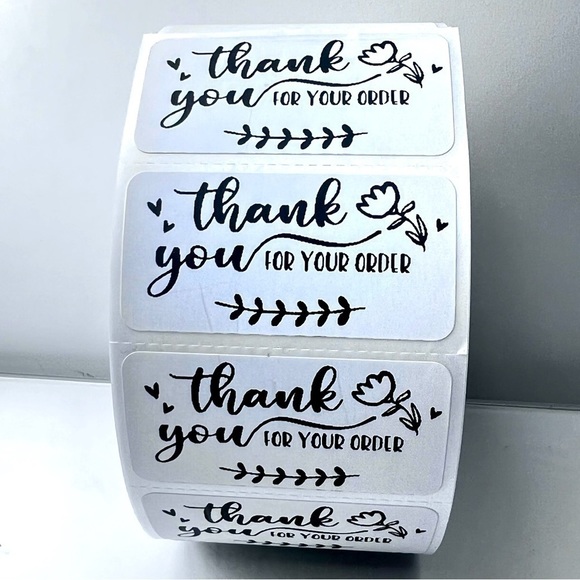 handmade Other - Thank You for your order 2in | Shipping Supplies | Pack of 100 Labels NWT
